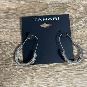 Tahari Sterling silver hoops